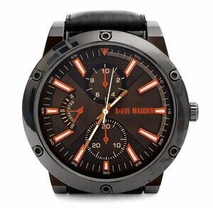 Steve Madden Men’s Watch – Black/Dark Gray Alloy Sleek modern design